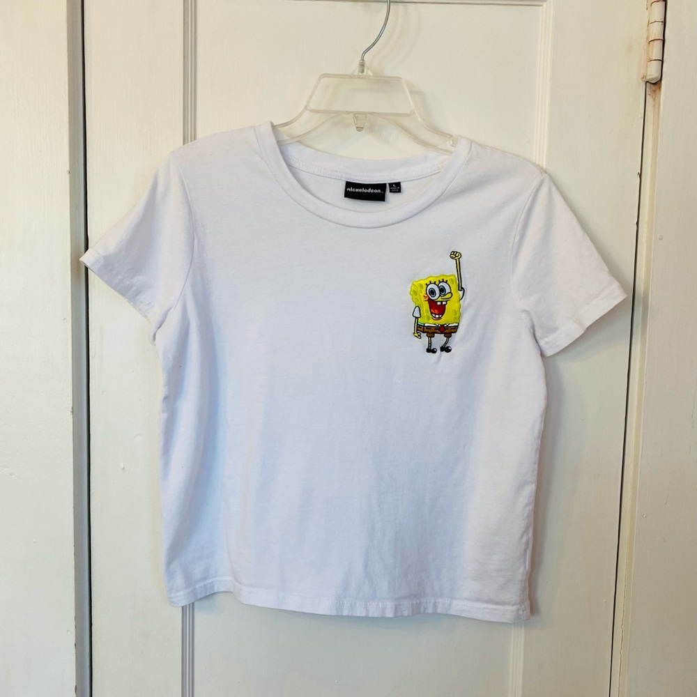 Nickelodeon SpongeBob slightly cropped t shirt size Large